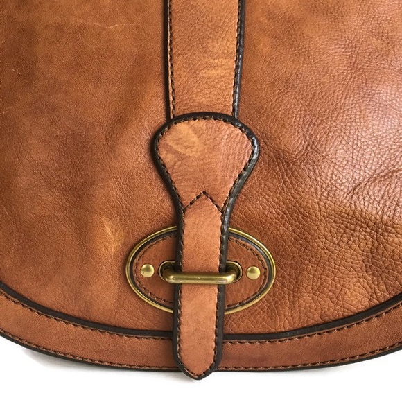 Fossil VRI Saddle Bag Crossbody Brown Leather - Picture 4 of 8